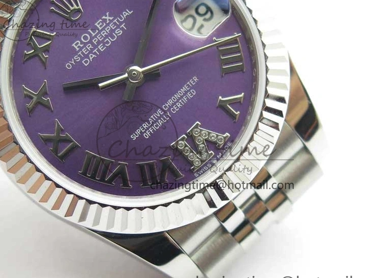 MiroTime 0508 Datejust 31mm 278271 SS BP Maker Best Edition Purple Roman Dial on Jubilee Bracelet OdorResistant 2724